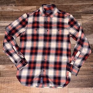 Lucky Brand Men's Plaid Shirt - Red, Blue, and White